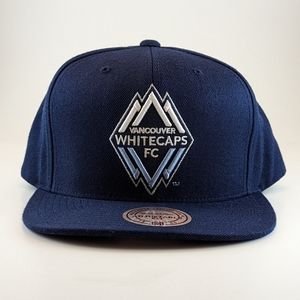 Mitchell & Ness Vancouver Whitecaps Snapback Hat Dark Blue